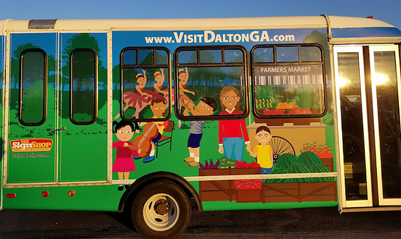 Dalton Georgia Convention and Visitors Bureau Trolley